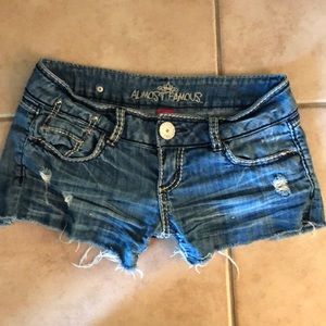 Slightly Distressed Jean shorts